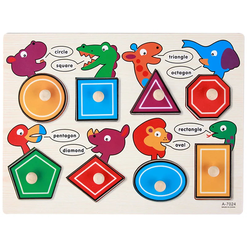 Wooden Alphabet Puzzle Board for Toddlers
