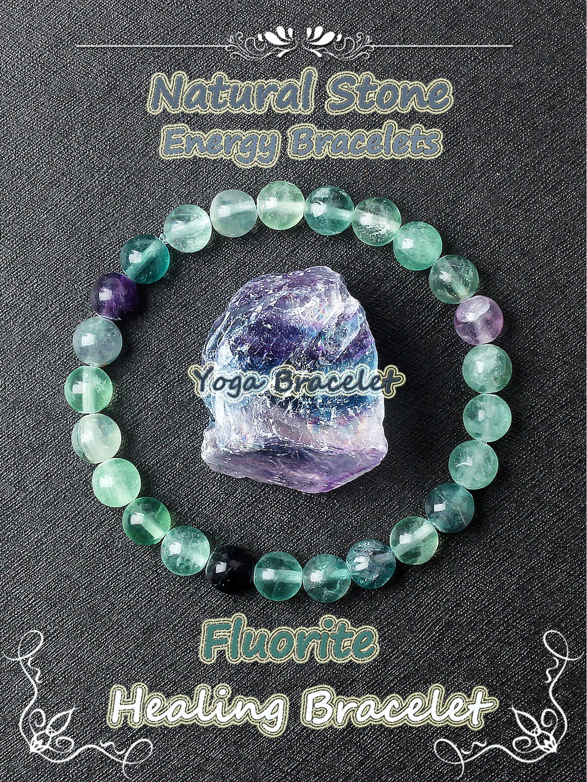 Beruhigendes Amethyst Heilkristall-Armband