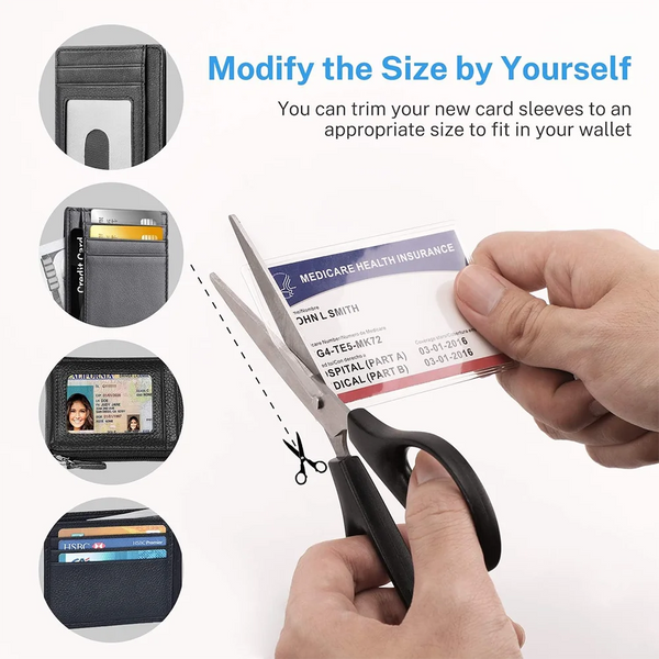 Waterproof Clear Card Protector Sleeve - 3-Pack, IDs & Essential Cards