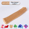 A set of 100 pipe cleaners in various colors including pink, red, yellow, green, and blue for crafting.