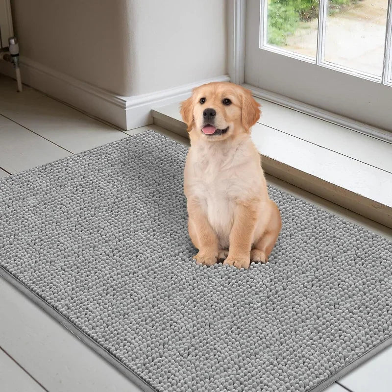 Sauberer & Trocken mit dieser Chenille-Vorlegermatte für Haustiere