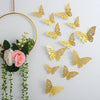 3D Rose Gold Butterfly Wall Decals for Home Decor