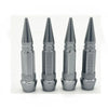A set of five silver universal bullet head screws for tires and valves shown in a row.