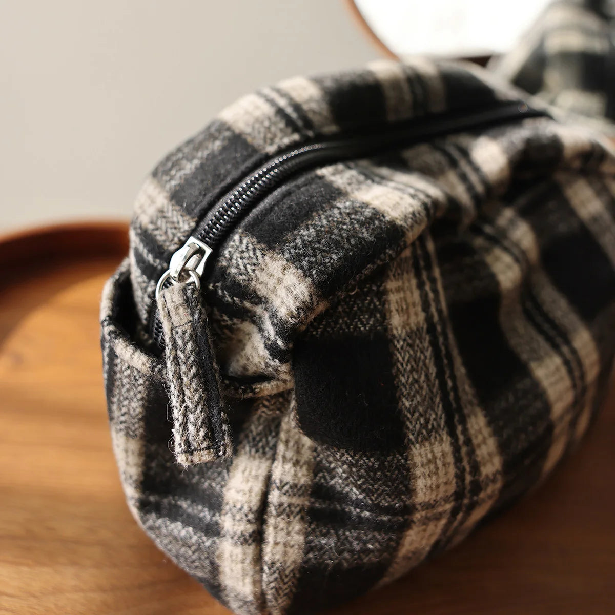 Bolsa Organizadora de Maquillaje a Rayas (Plaid) para Viajes