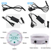 Various cables and a white foot spa device with power interface and ion head interface.