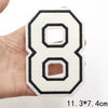 Large White Letter Patch for DIY Clothing Customization