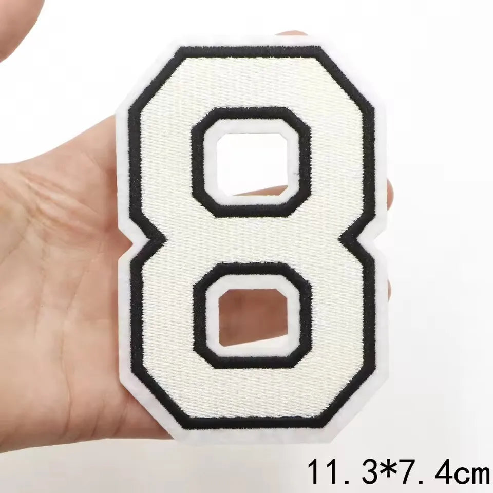 Large White Letter Patch for DIY Clothing Customization