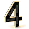 Modern Solar-Powered LED House Number Sign