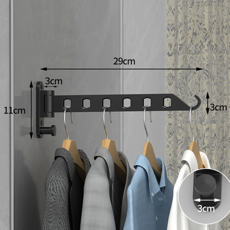 Wall-Mounted Foldable Clothes Drying Rack
