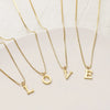A-Z Initial Pendant Necklace in 18K Gold Plated Stainless Steel