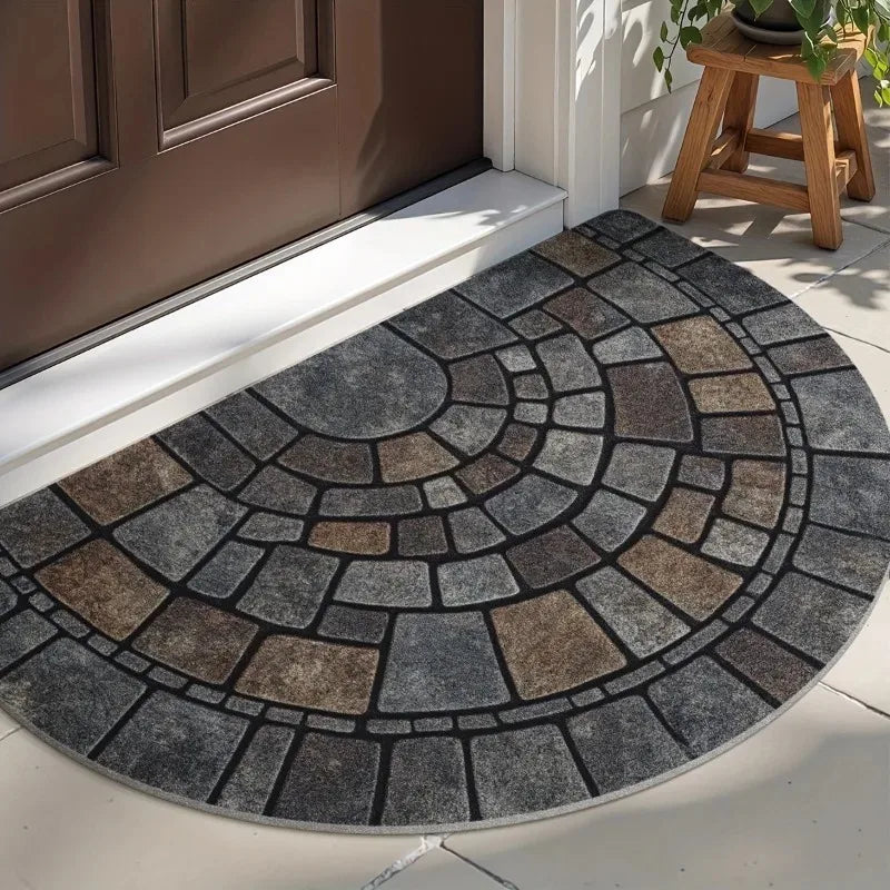 Semi-Circular Non-Slip Door Mat