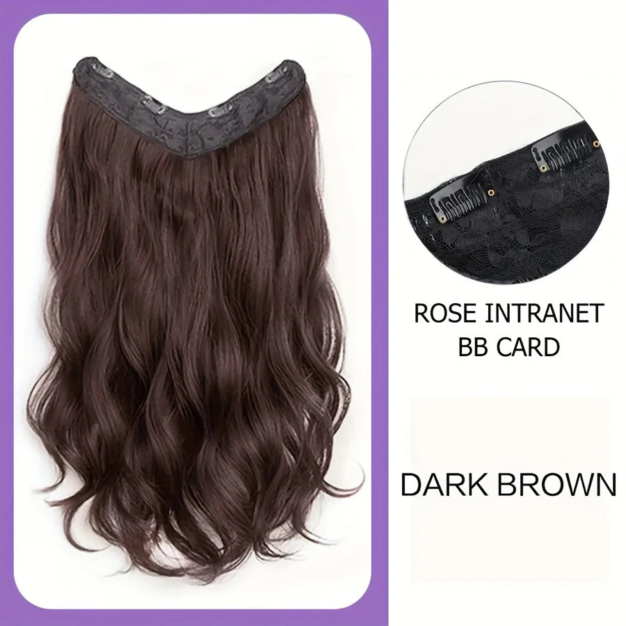 Dark brown rose intranet bb card hair extensions with a clip-in design