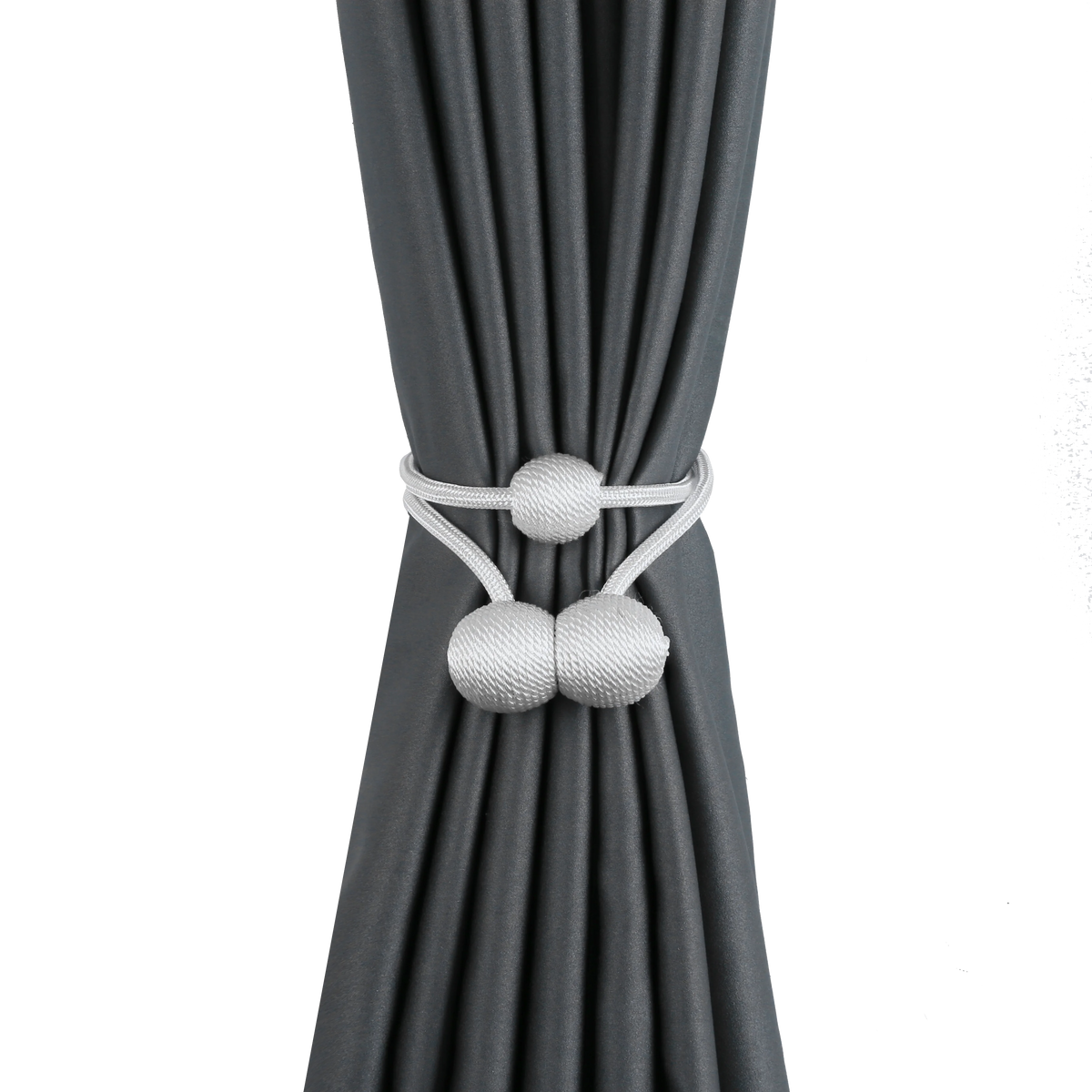 Magnetic Curtain Tiebacks with Decorative Ball Buckle