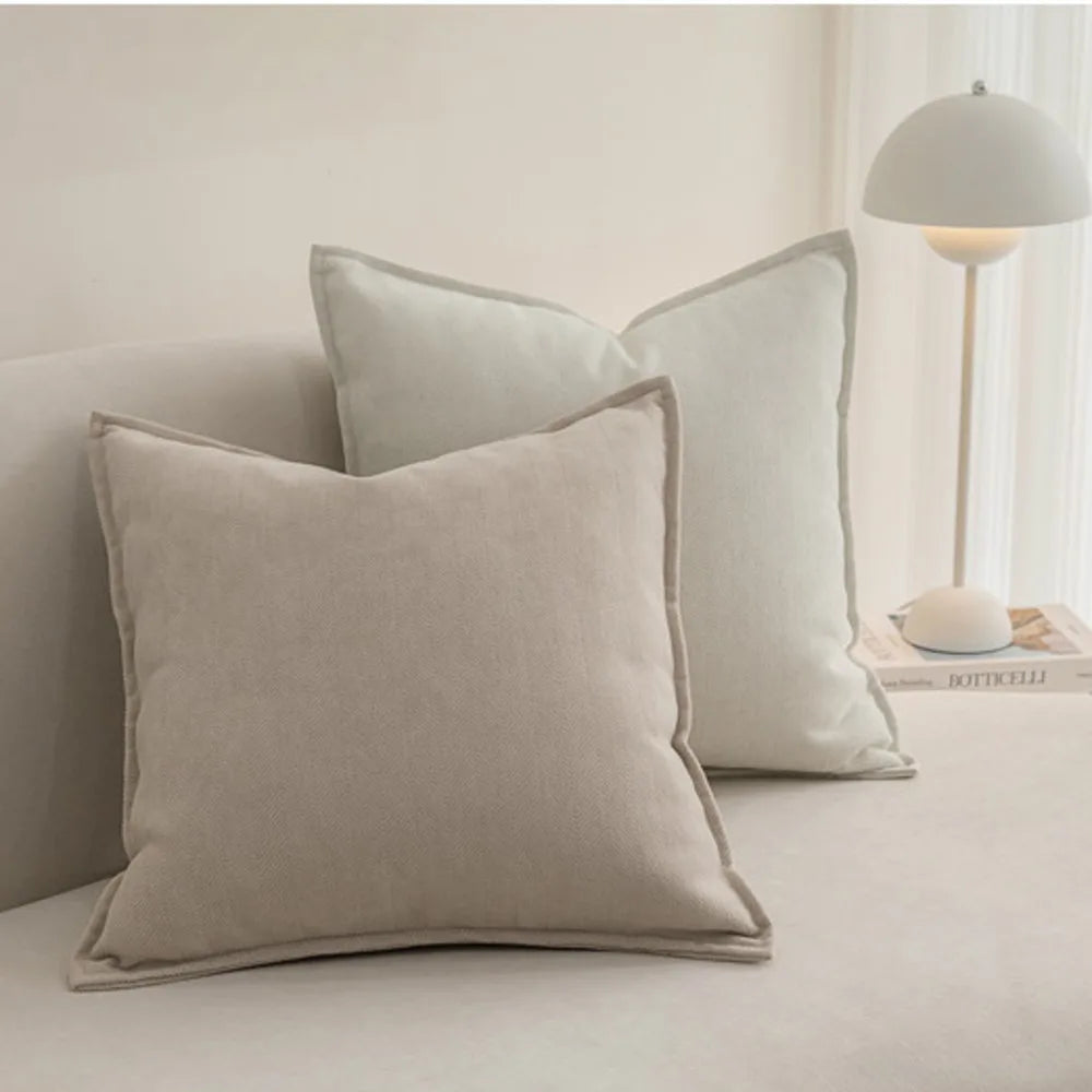 Soft Chenille Throw Pillow Covers – Nordic Solid Design for Couch & Bed