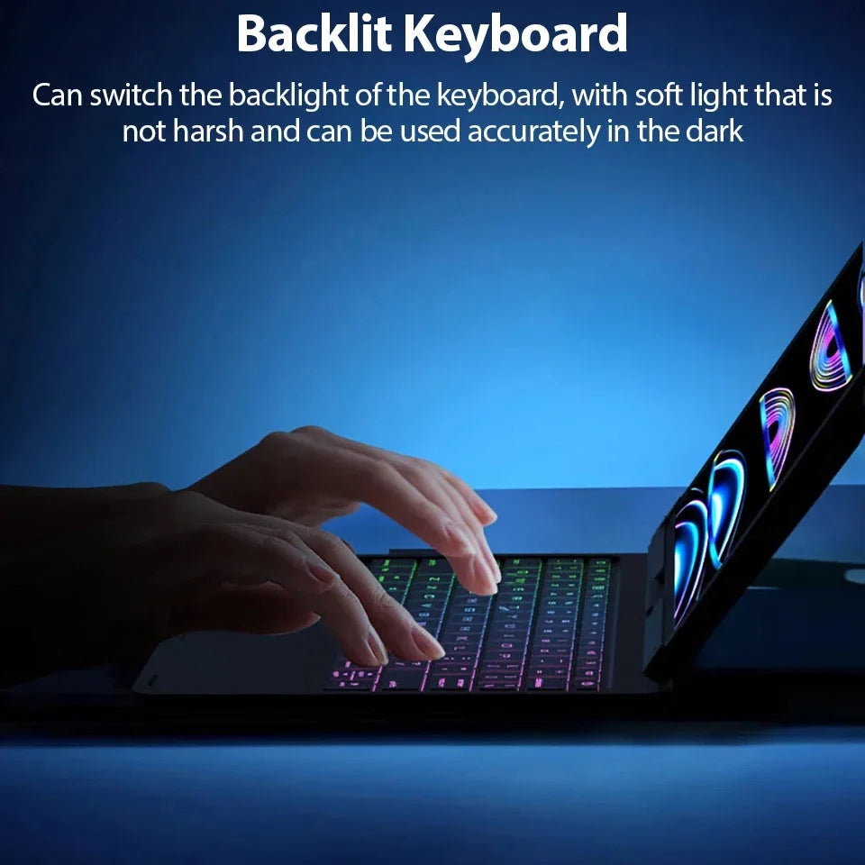 360° Rotating iPad Keyboard Case with Touchpad