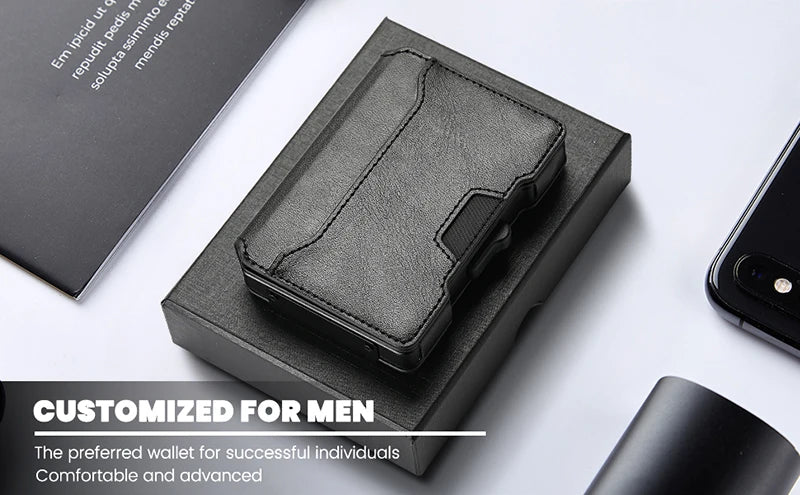 Aluminum Pop-Up Card Case Wallet with RFID Blocking