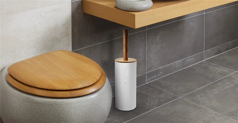 Bamboo Bathroom Organizer Set with Soap Dispenser