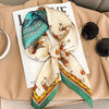 Silk-Feel Square Scarf for Women