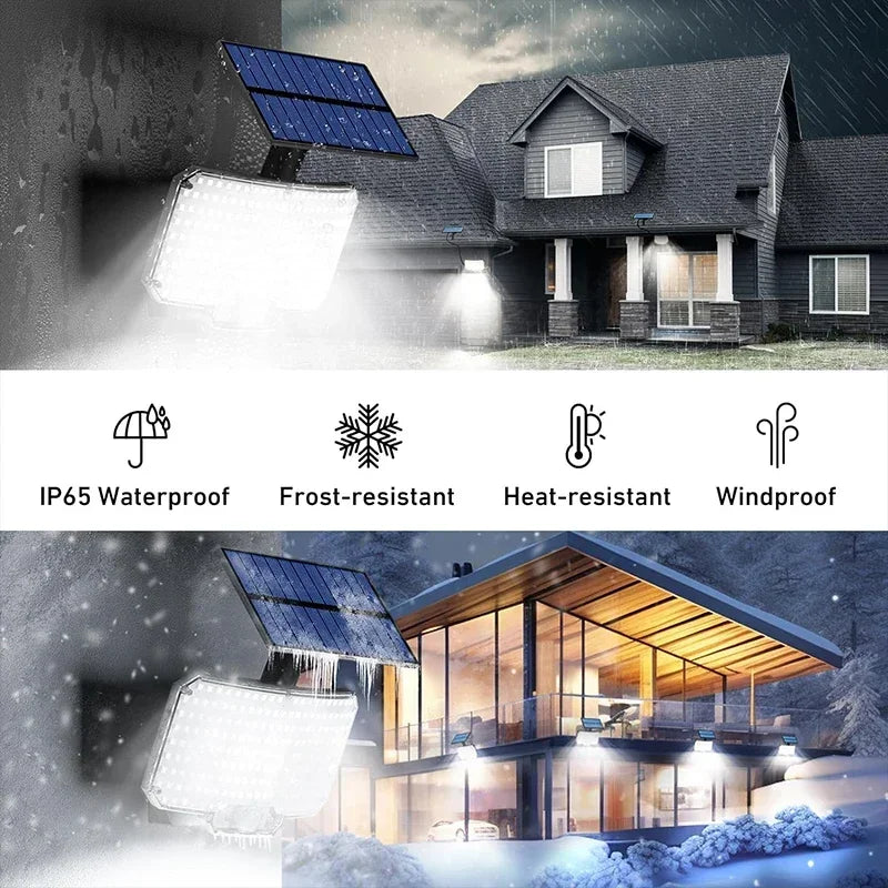 Solar-Powered LED Motion Sensor Wall Light