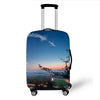 Elastic Aircraft Print Luggage Protector Cover