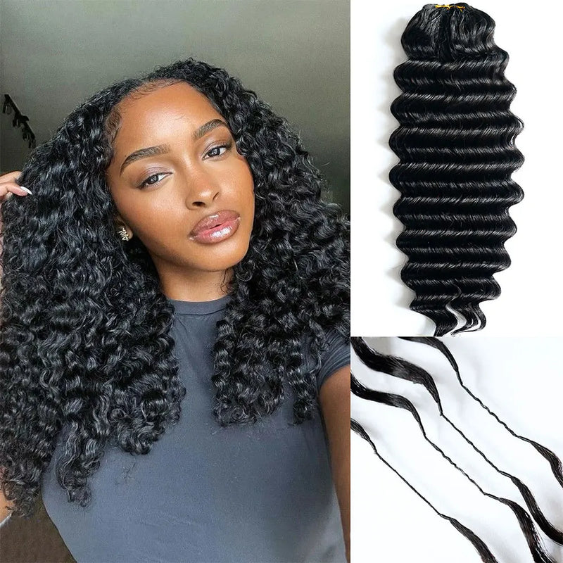 Extensiones de Cabello Crochet Sin Nudos con Onda Profunda