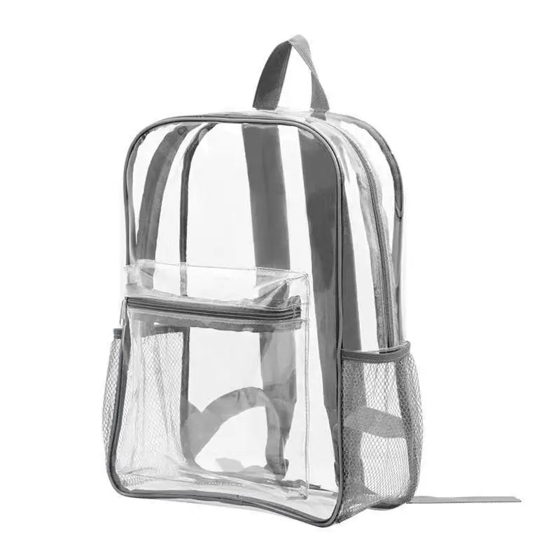 Heavy-Duty Transparent PVC Backpack with Padded Straps