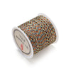 Spool of 0.8mm nylon macramé cord for jewelry making in multi-colored strands.