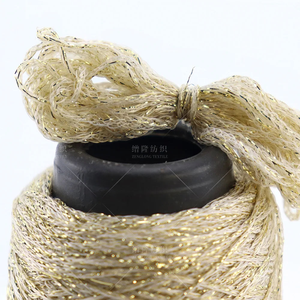 Glitter Blended Cotton Yarn Skein for Knitting & Crochet