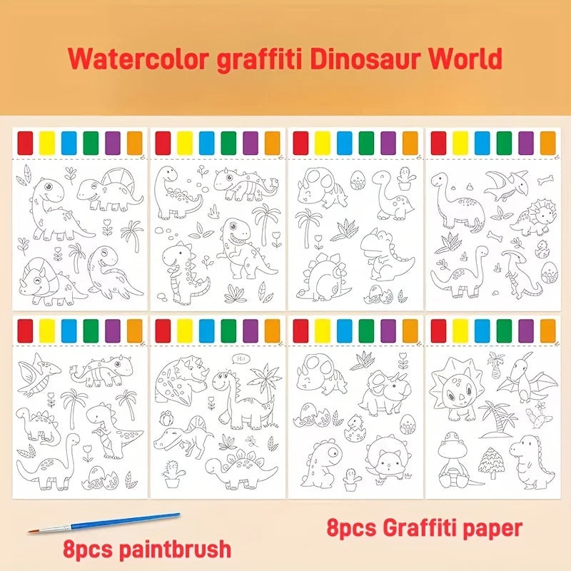 Complete Art Set with Paper, Brushes, and Paints