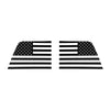Black and white American flag pattern decorative trim cover for Chevy Silverado and GMC Sierra rear windows