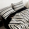 Ensemble de housse de couette rayée noir et blanc classique