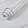 Roll of white marble contact paper for kitchen and furniture