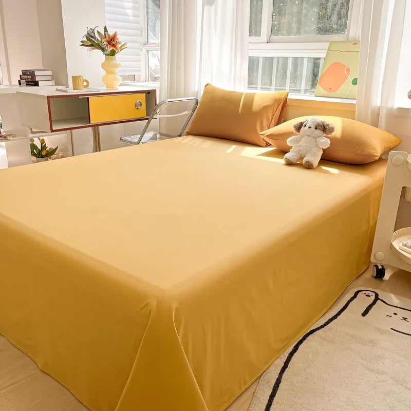 Organic Cotton Percale Bed Sheet Set with Pillowcases