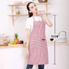 Striped Kitchen & Work Apron with Adjustable Neck Strap