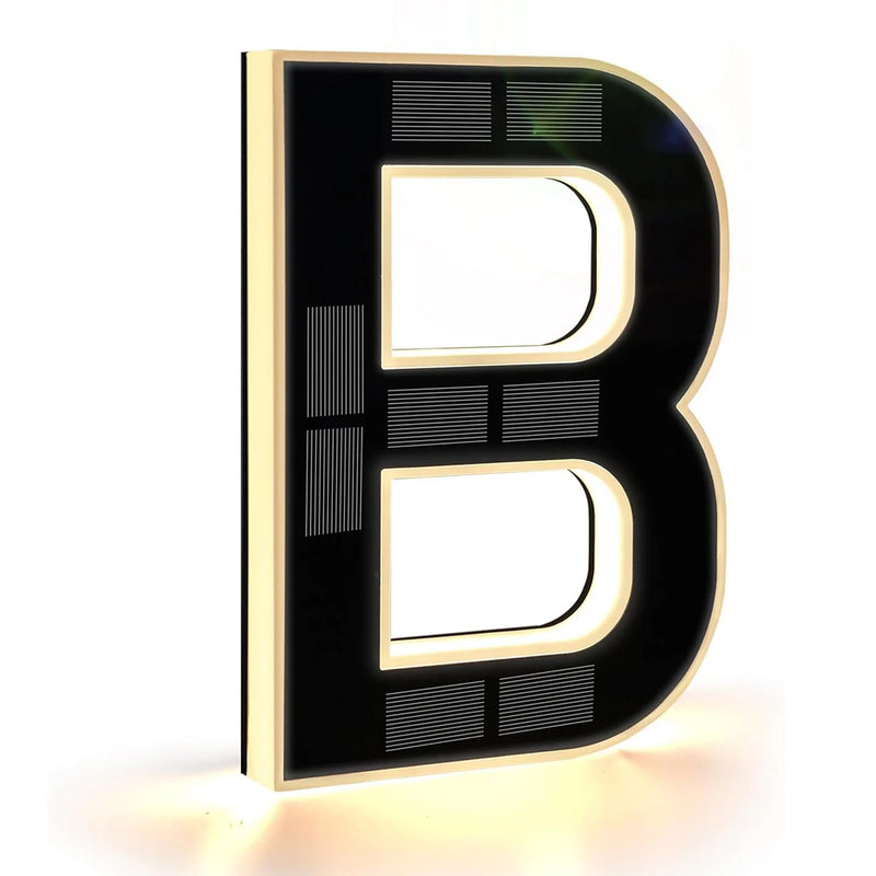 Modern Solar-Powered LED House Number Sign