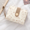 Cute Cat Face PU Leather Coin Purse with Wrist Strap