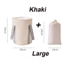 Khaki large collapsible foot bath tub with an insulated liner and travel storage bag