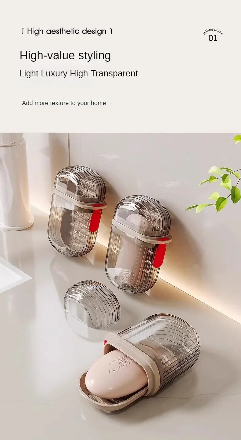 Leakproof Travel Soap Case with Drainage Tray