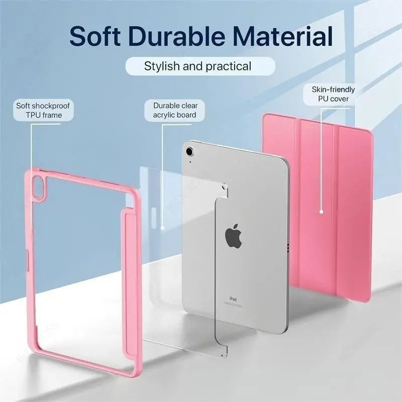 Shockproof iPad Case with Stand & Pencil Holder