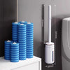 Wall-Mounted Disposable Toilet Brush Set with Refill Heads