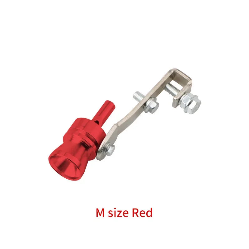 Red M size exhaust turbine whistle for cars and motorcycles