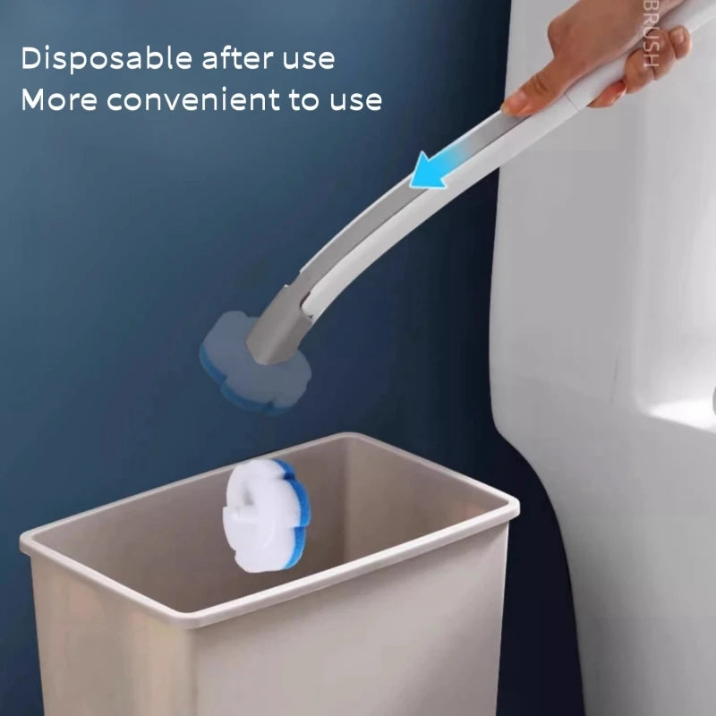Disposable Toilet Brush Set with Replaceable Heads