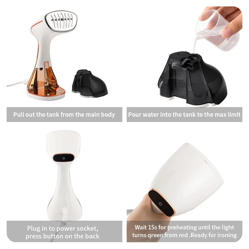 Handheld Garment Steamer with 320ml Water Tank
