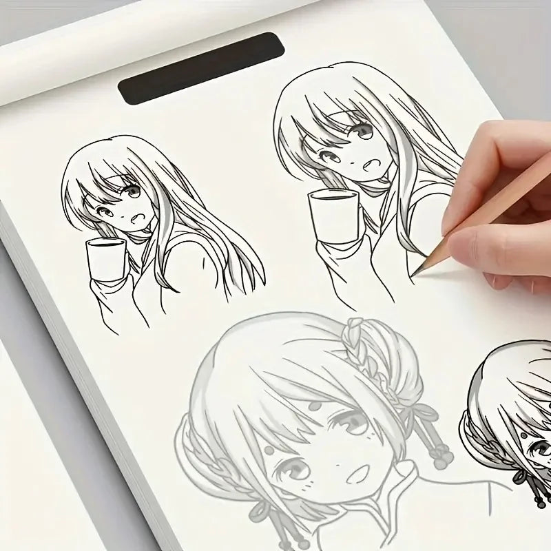 Anime Line Art Drawing Book for Beginners