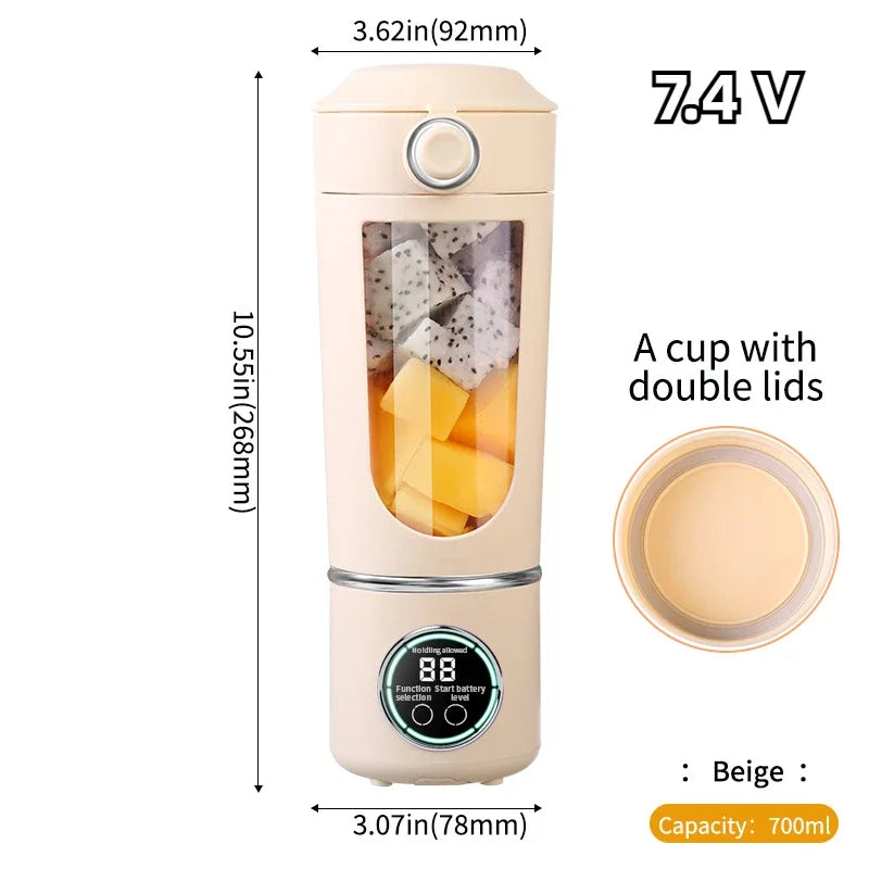 Portable USB-C Rechargeable Blender Bottle
