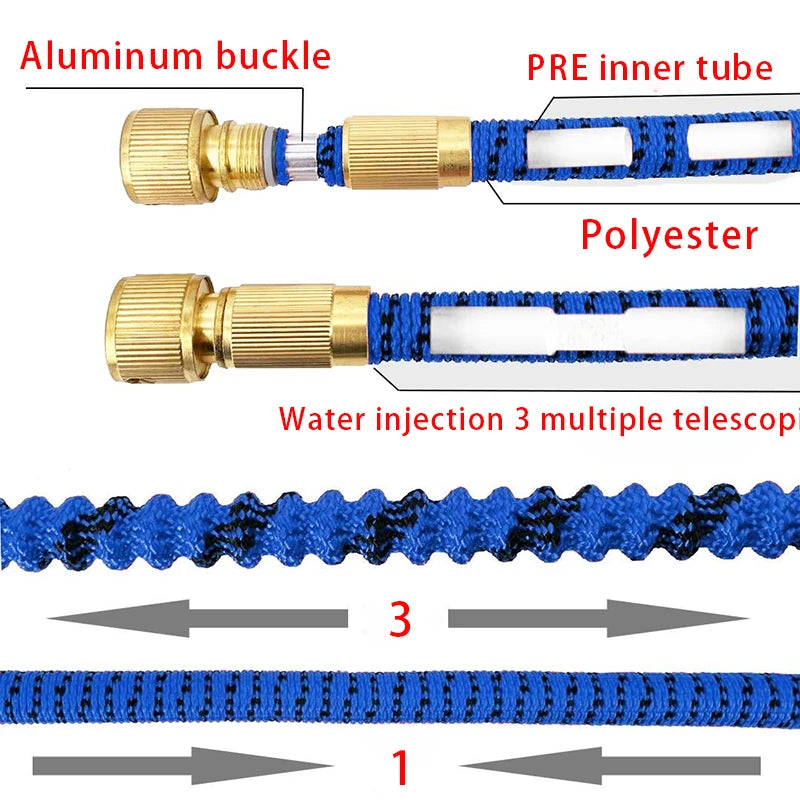 Kit de Tuyau d'Arrosage Télescopique Extensible