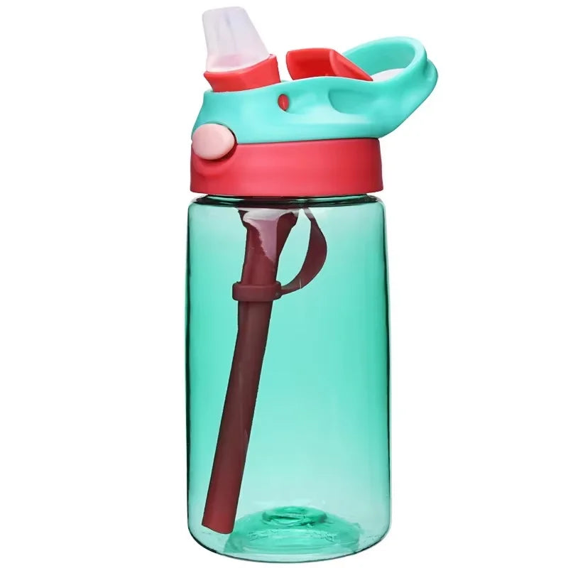 Botella de Agua de Acero Inoxidable Aislada para Niños con Pajita