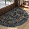 Semi-Circular Non-Slip Door Mat