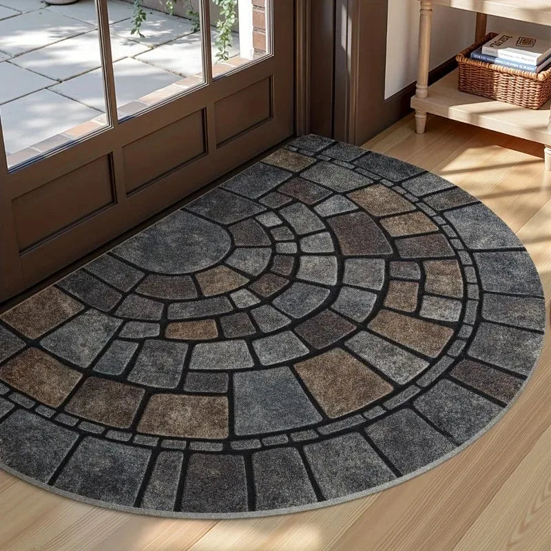 Semi-Circular Non-Slip Door Mat
