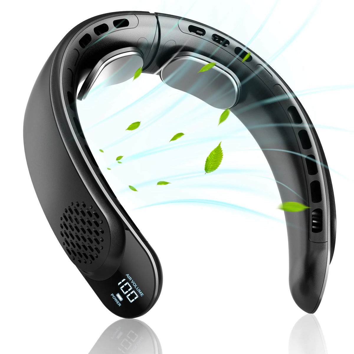 Portable Bladeless Neck Fan with 4000mAh Battery & LED Display